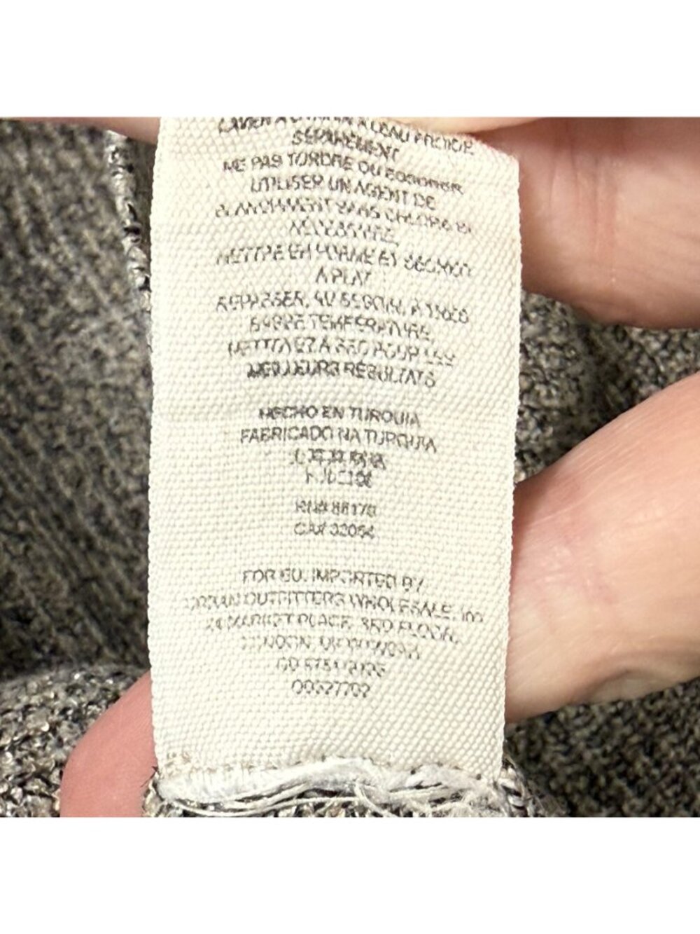 Free People Heathered Grey Knit Off-Shoulder Sweater, S - Picture 7 of 8